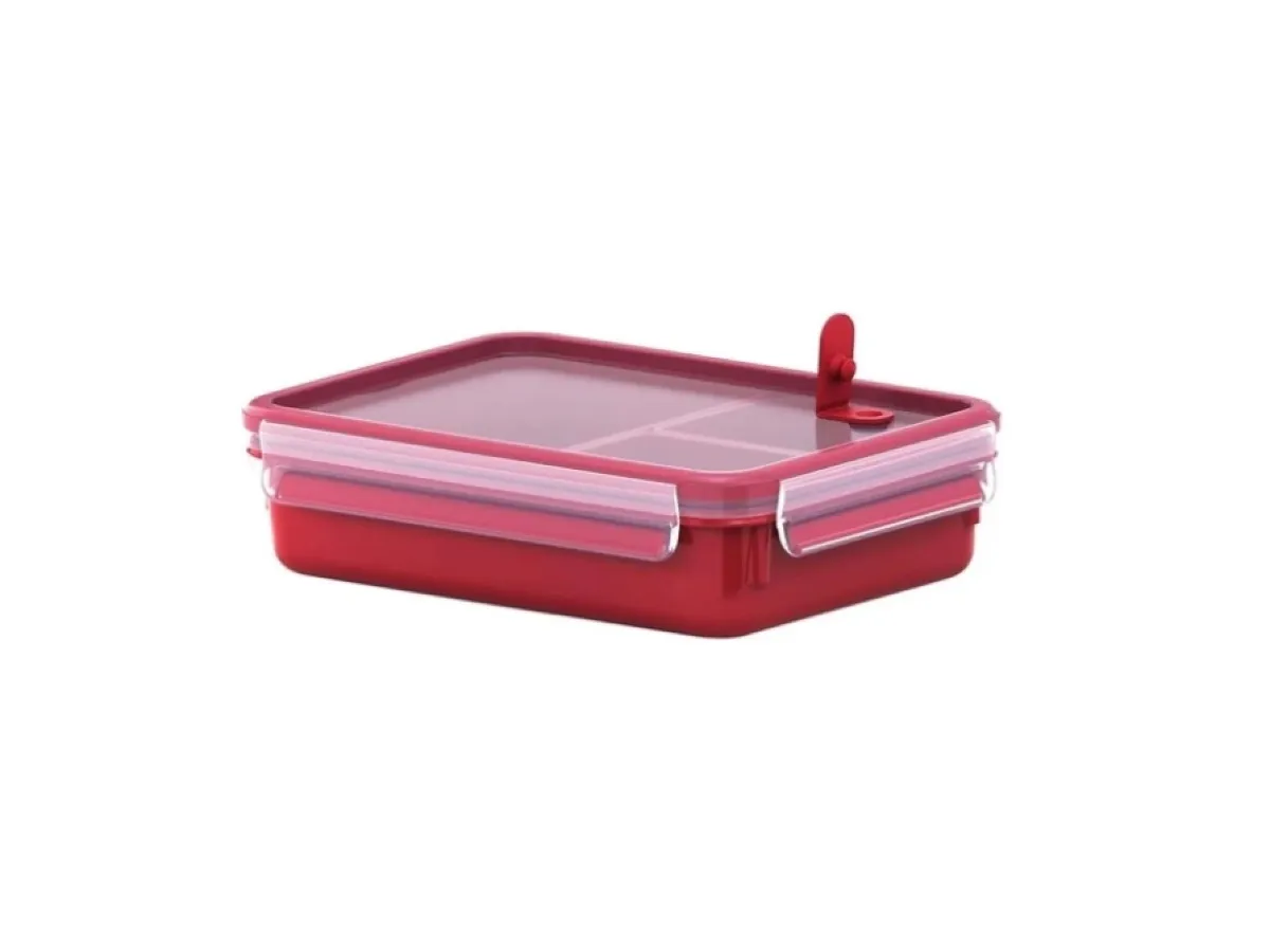 Tefal MasterSeal Micro 3 Gözlü Saklama Kabı Kırmızı 1,2 Lt (Teşhir & Outlet)